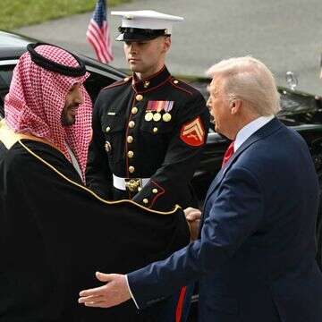 נשיא ארה"ב דונלד טראמפ ויורש העצר של הממלכה מוחמד בן סלמאן | ANDREW CABALLERO-REYNOLDS / AFP