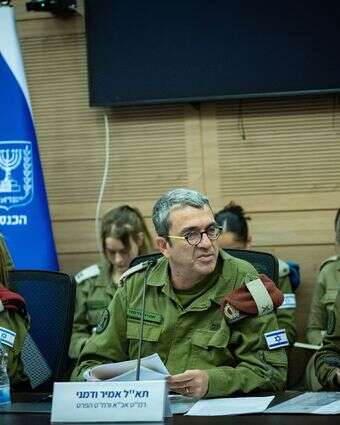 תא"ל אמיר ודמני בוועידת חוץ וביטחון בכנסת, שלשום | יונתן זינדל, פלאש 90