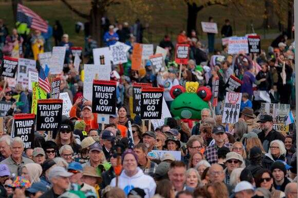 מפגינים בוושינגטון נגד טראמפ, אתמול | AFP