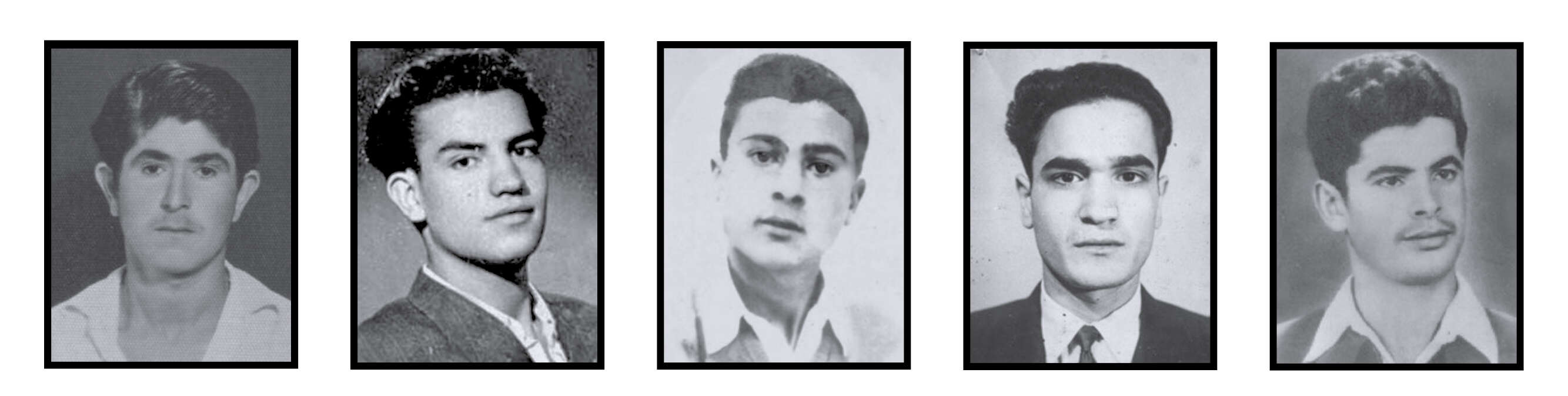 נתן אביג ז"ל, יצחק תורג'מן ז"ל, אברהם אלברט כהן ז"ל, חיים אביטן ש"ל, יצחק אברהם ז"ל | באדיבות המשפחות נתן אביג ז"ל, יצחק תורג'מן ז"ל, אברהם אלברט כהן ז"ל, חיים אביטן ש"ל, יצחק אברהם ז"ל | באדיבות המשפחות