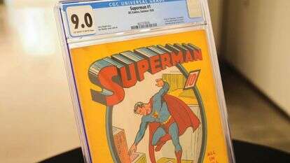 A view of a DC Comics, Superman No. 1 issue is shown Monday, Nov. 24, 2025, in Irving, Texas. (AP Photo/Tony Gutierrez)