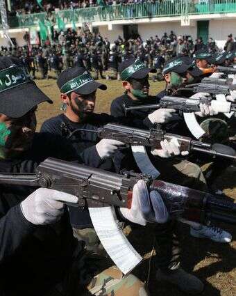 ילדים פלסטינים במחנה אימונים של חמאס | עאבד ראחים חאטיב, פלאש 90