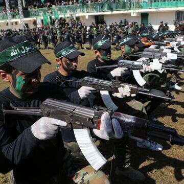 ילדים פלסטינים במחנה אימונים של חמאס | עאבד ראחים חאטיב, פלאש 90