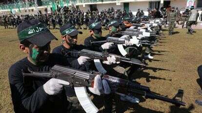 ילדים פלסטינים במחנה אימונים של חמאס | עאבד ראחים חאטיב, פלאש 90