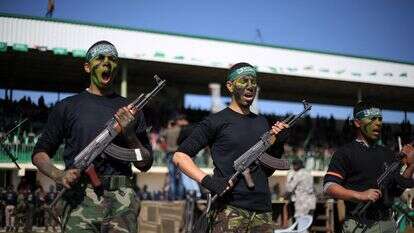 ילדים פלסטינים במחנה אימונים של חמאס | עאבד ראחים חאטיב, פלאש 90