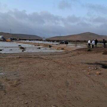 זרימות בנחל צין שסגרו את כביש 40, חורף תשפו | אורלי גלעד, רשות הטבע והגנים