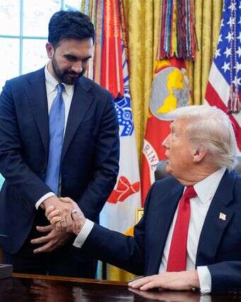 ראש עיריית ניו יורק הנבחר זוהראן ממדאני עם הנשיא טראמפ בבית הלבן, נוב' 25 | EPA ראש עיריית ניו יורק הנבחר זוהראן ממדאני עם הנשיא טראמפ בבית הלבן, נוב' 25 | EPA