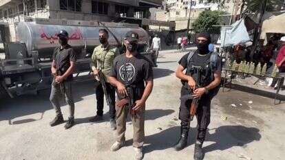 שוטרים של החמאס בעזה, לפני כחודשיים | צילום מסך מיוטיוב - רויטרס