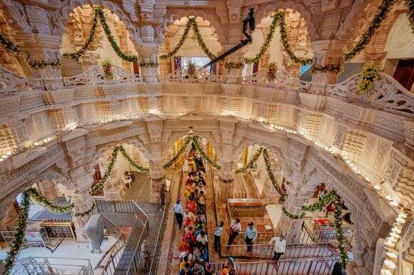 מקדש ראם שבאיודה, הודו, מבפנים. | AP