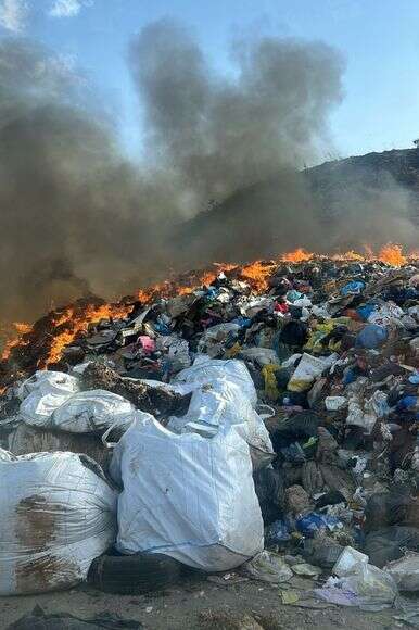שריפת פסולת באזור קו התפר | "ירוק עכשיו" שריפת פסולת באזור קו התפר | "ירוק עכשיו"
