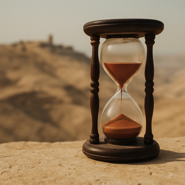 שעון חול ביהודה ושומרון | נוצר על ידי בינה מלאכותית