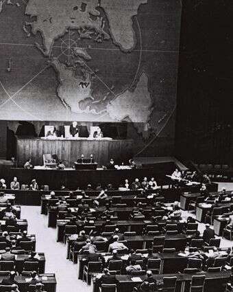 עצרת האומות המאוחדות ביום ההכרזה על הקמת מדינת ישראל "כ"ט בנובמבר" | לע"מ