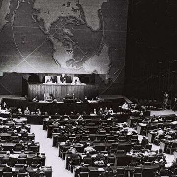 עצרת האומות המאוחדות ביום ההכרזה על הקמת מדינת ישראל "כ"ט בנובמבר" | לע"מ
