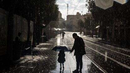 גשם בירושלים | AFP