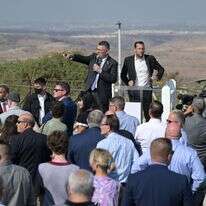 גדעון סער ‏ב״מרפסת של המדינה״ בפדואל שבשומרון עם משלחת הענק של המחוקקים מארה״ב | שלומי אמסלם לע"מ