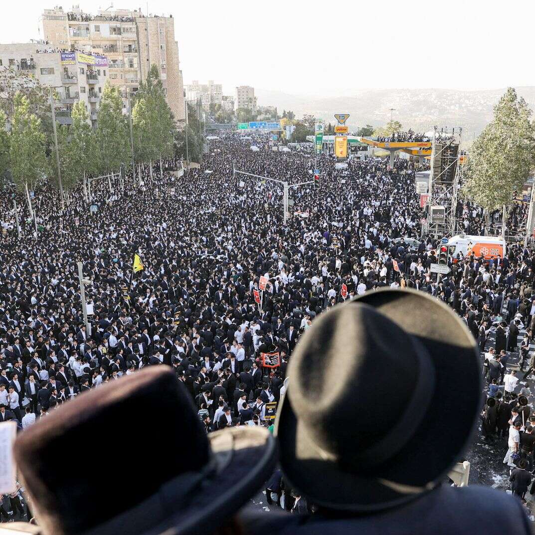 עצרת החרדים נגד הגיוס בחודש שעבר | נעמה שטרן