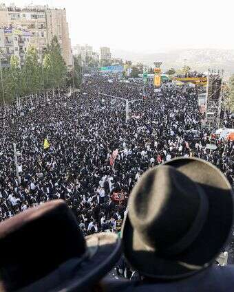 עצרת החרדים נגד הגיוס בחודש שעבר | נעמה שטרן