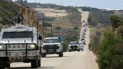 משלחת מועצת הביטחון של האו"ם, בשבת בלבנון | Mahmoud ZAYYAT / AFP משלחת מועצת הביטחון של האו"ם, בשבת בלבנון | Mahmoud ZAYYAT / AFP