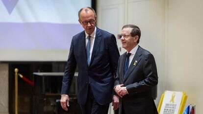 הרצוג ומרץ, אמש | Yonatan Sindel/Flash90 הרצוג ומרץ, אמש | Yonatan Sindel/Flash90