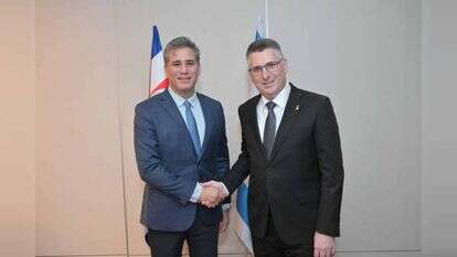 שר החוץ סער ושר סחר החוץ של קוסטה ריקה, מנואל טובאר | שלומי אמסלם, לע"מ שר החוץ סער ושר סחר החוץ של קוסטה ריקה, מנואל טובאר | שלומי אמסלם, לע"מ