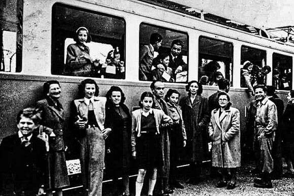 נוסעי "רכבת קסטנר" בשווייץ, 1944 | באדיבות יד ושם נוסעי "רכבת קסטנר" בשווייץ, 1944 | באדיבות יד ושם