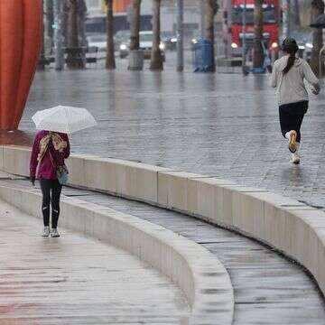 גשם בטיילת תל אביב | EPA