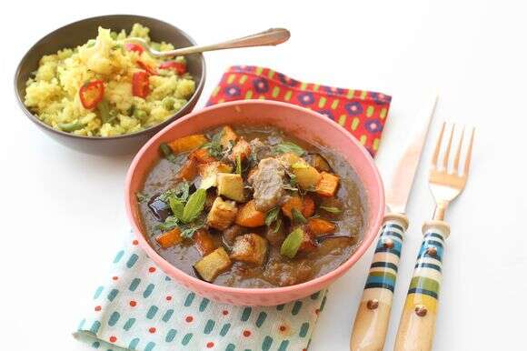 קארי בשר ועדשים בסגנון הודי־פרסי | אפרת ליכטנשטט