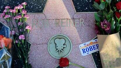 פרחים מונחים על כוכבו של רוב ריינר בשדרת הכוכבים של הוליווד | MARIO TAMA / GETTY IMAGES NORTH AMERICA / Getty Images via AFP