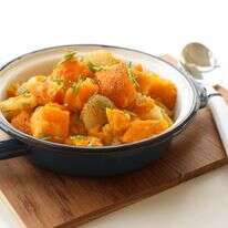 תבשיל ארטישוק ירושלמי וירקות כתומים בג'ינג'ר | אפרת ליכטנשטט