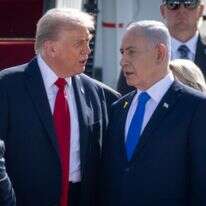 נשיא ארה"ב דונלד טראמפ מגיע לנמל התעופה בן גוריון, אוקטובר 2025 | חיים גולדברג - פלאש 90