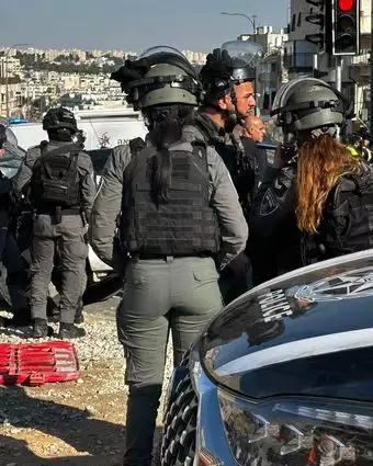 שוטרים בזירת ההתפרעות החרדית בירושלים | דוברות המשטרה שוטרים בזירת ההתפרעות החרדית בירושלים | דוברות המשטרה