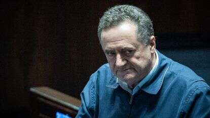 שר הביטחון ישראל כ"ץ בכנסת | יונתן זינדל, פלאש 90