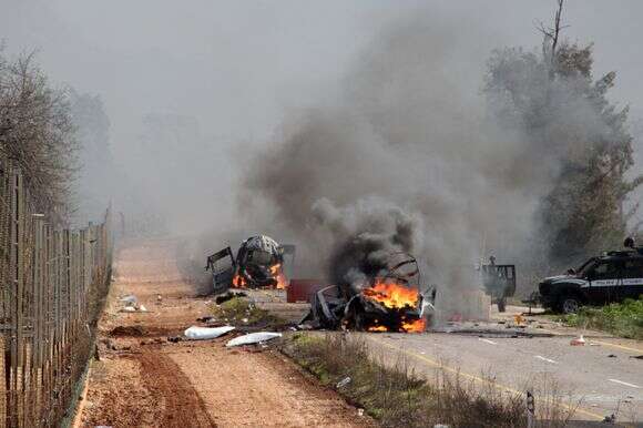 צה"ל תקף ומיד נכנס לכוננות ספיגה. תקיפה ישראלית על שיירת חיזבאללה ומשמרות המהפכה סמוך לגבול ישראל־סוריה, 2015 | איי.אף.פי