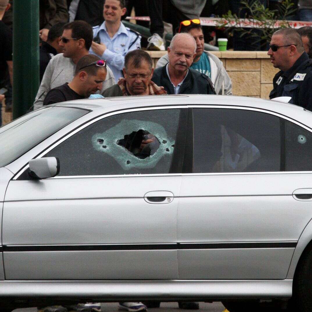 זירת הרצח של טאהר לאלה בת"א | רוני שוצר/FLASH90