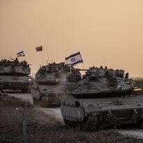 "ראיתי לראשונה איך צה"ל נראה כשהוא רוצה באמת להכות באויב". כוחות שריון מול עזה, 12 באוקטובר 2023 | גטי אימג'ס "ראיתי לראשונה איך צה"ל נראה כשהוא רוצה באמת להכות באויב". כוחות שריון מול עזה, 12 באוקטובר 2023 | גטי אימג'ס