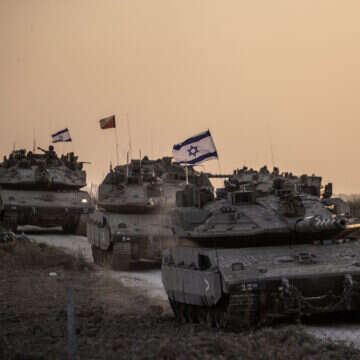 "ראיתי לראשונה איך צה"ל נראה כשהוא רוצה באמת להכות באויב". כוחות שריון מול עזה, 12 באוקטובר 2023 | גטי אימג'ס