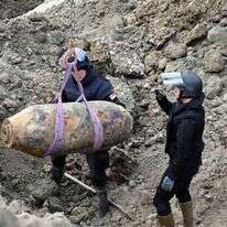 פינוי הפצצה בבלגרד, היום | AFP פינוי הפצצה בבלגרד, היום | AFP