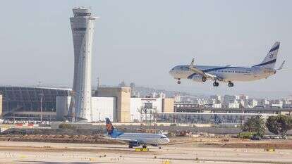 מטוס אל על נוחת בנתב"ג | צילום: יוסי אלוני, פלאש 90
