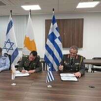 ראש חטיבת תבל תא"ל עמית סער עם מקביליו מצבאות יוון וקפריסין | דובר צה"ל