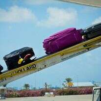 הוצאת מזוודות ממטוס בנמל התעופה בן גוריון | משה שי/Flash90