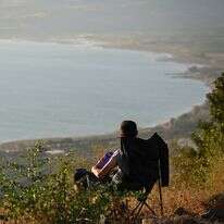 השקיעה המשקיפה על הכנרת ממצפור אופיר | מיכאל גלעדי/Flash90