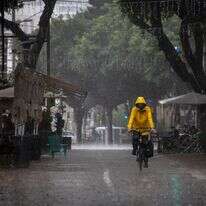 גשם כבד בתל אביב | מרים אלסטר / פלאש 90