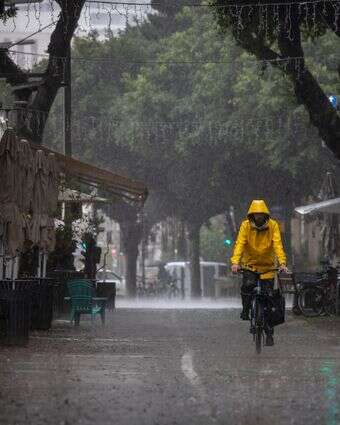גשם כבד בתל אביב | מרים אלסטר / פלאש 90