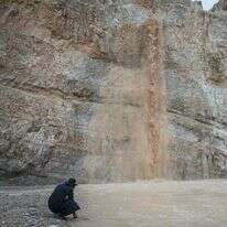 מפל מים ליד מערות קומראן, השבוע | חיים גולדברג, פלאש 90