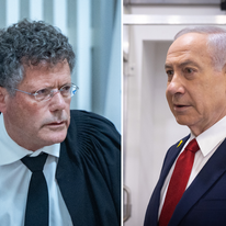 ראש הממשלה בנימין נתניהו והשופט יצחק עמית | מרים אלסטר, יונתן זינדל - פלאש 90