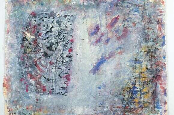 חדוה הרכבי, "רחוב של ציפור מתה", צבע מים על נייר ליטוגרפי, 2004 | מיכאל עמר, באדיבות בית האמנים ירושלים