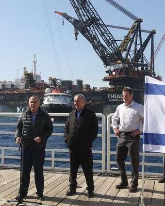 שטייניץ ונתניהו באסדת הגז לווייתן, 2019 | מארק ישראל סלם