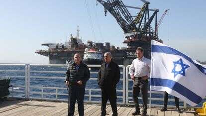 שטייניץ ונתניהו באסדת הגז לווייתן, 2019 | מארק ישראל סלם