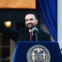 זוהרן ממדאני בטקס השבעתו לראשות עיריית ניו-יורק | AFP