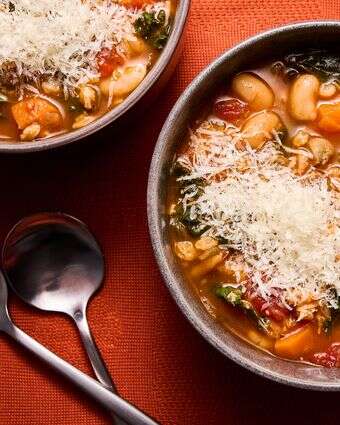 מינסטרונה פטריות עם שעועית | לורן בולבין/הוושינגטון פוסט